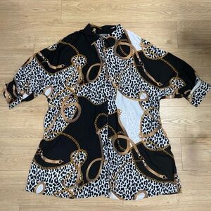 Love X Design Animal Print Blouse
